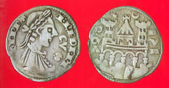 Bergamo (1236-1285) - Grosso da 4 denari a nome di Federico II 